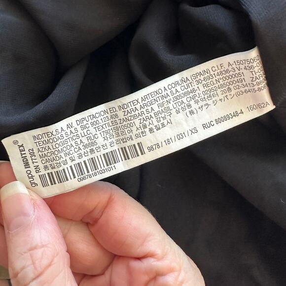 ZARA Green Zebra Print Ruched Mini Skirt XS Ruffle Hem Back Zip - Picture 10 of 15